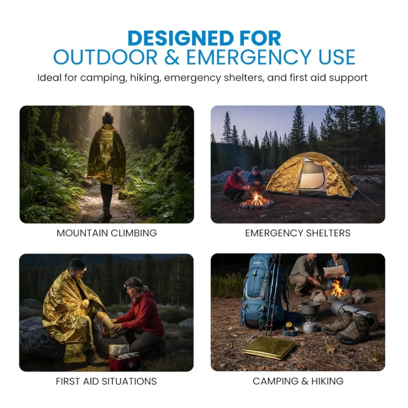 10 sztuk Złotych Odblaskowych  – Survival Blanket Reflective recenzja i cena