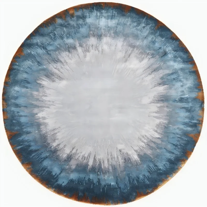 Tie Dye Nebula Abstract Round Rug Artistic Splatter Gradients Circular Area Carpet