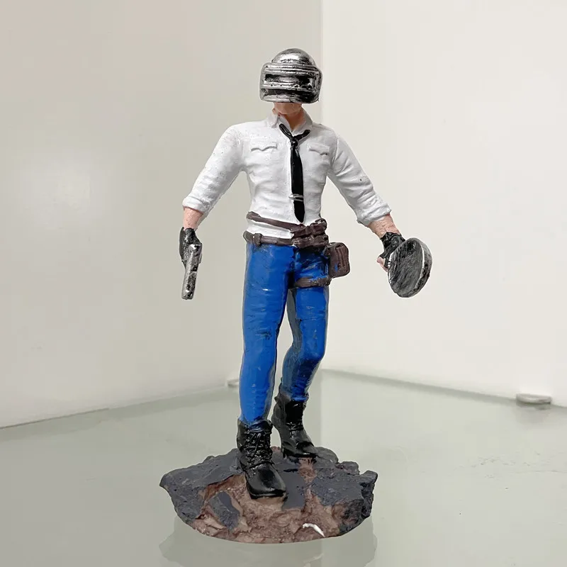 [VIP] 17cm PUBG Male soldier & Female soldier warrior Action Figure Resin statue model Home decorations Ornaments kids toy gift