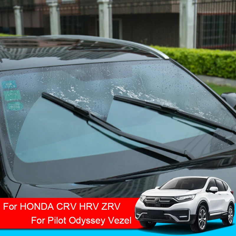 

2pcs Car Windshield Wiper Blades Rubber For Honda CRV HRV VEZEL ZRV Odyssey Passport Pilot 2007-2024 External Auto Accessories