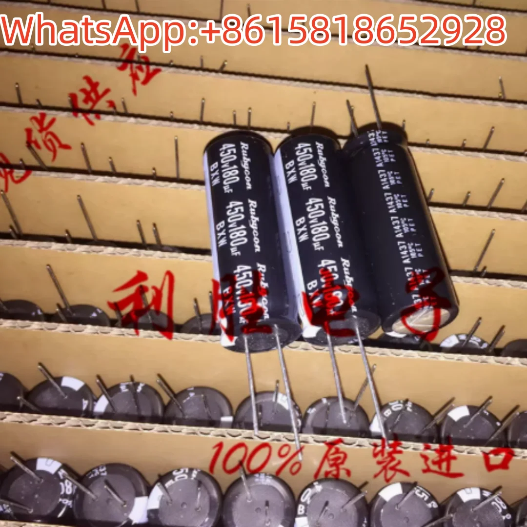 2pcs 180UF 450V Japão Ruby RUBYCON Capacitor 450V180UF 18*50 BXW HF