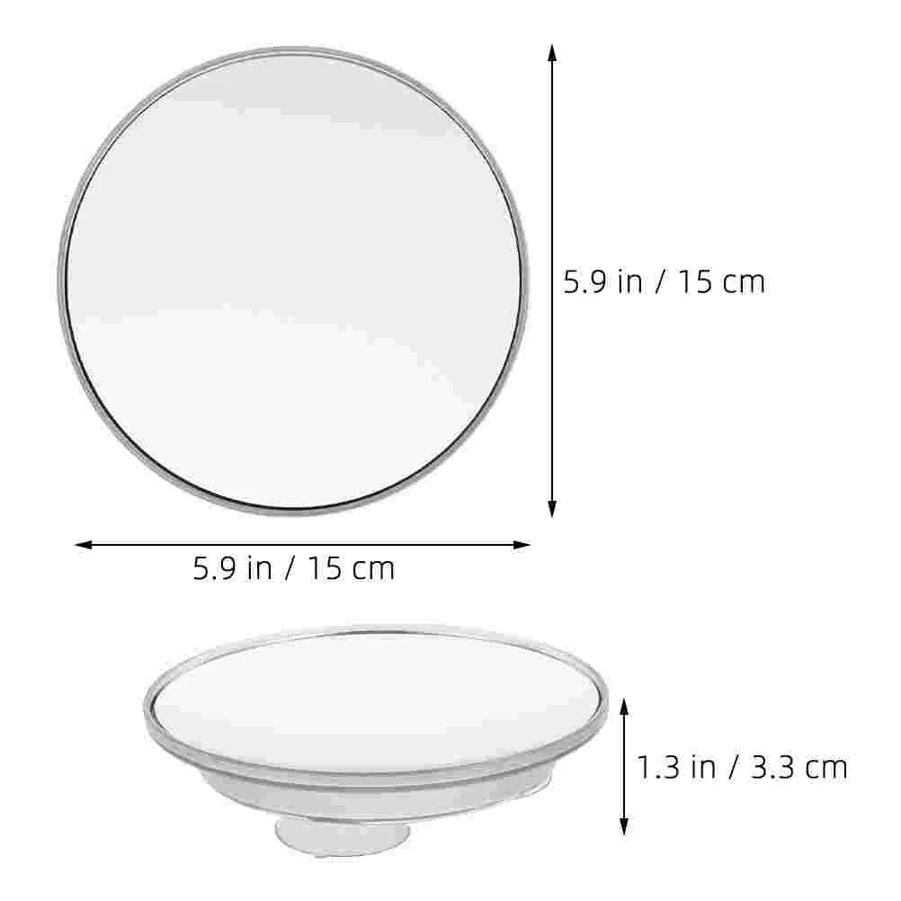 Bathroom Makeup Mirror Magnifying Suction Cup Magnified Cups Vanity Nail Free Magnifier Silver Acrylic Mirrors