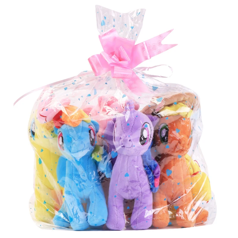 6pcs My Little Pony Twilight Sparkle Pinkie Pie Rainbow Dash Pony Toy Stuffed Plush Doll Friendship Is Magic Gift For Girl