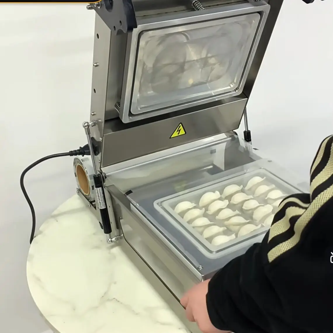 

Коммерческая машина для запечатывания хрустящих замков, машина для запечатывания стейков и гастрономов, упаковочная машина