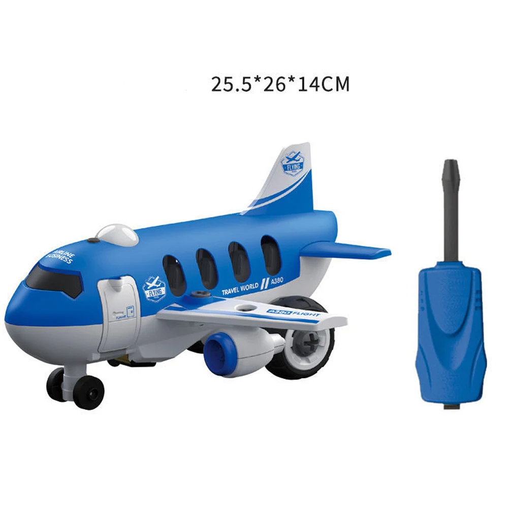 Screw Vehicle Toys DIY Train Kids Assembly Toy Detachable Assembly Plane Screw Parent-child Interactive Educational Plane Toy