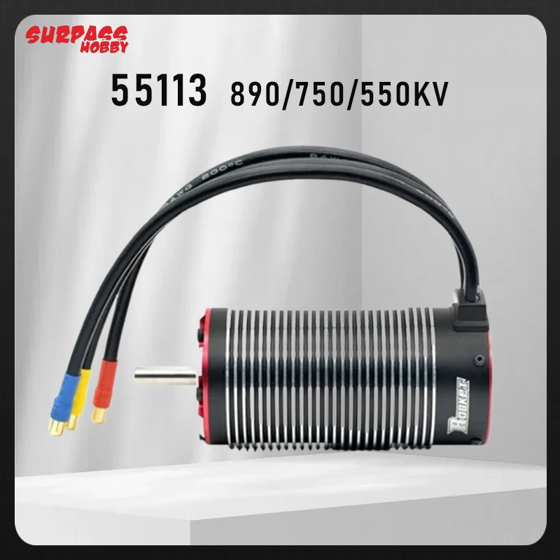 Surpass Hobby Rocket 55113 ブラシレス センサーレス モーター - 890/750/550KV、温度センサーポート付き、1/5-1/7 RC モンスター バギー & バハカー用