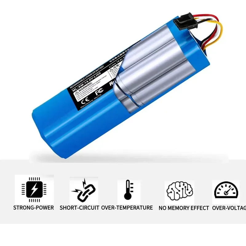 Batería recargable de iones de litio para Robot aspirador, paquete de batería de 12800mAh para XiaoMi Lydsto R1 Viomi S9 Roidmi Eve Plus