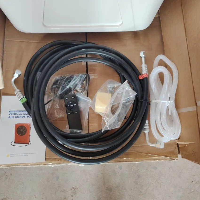 وحدة تيار متردد 12 فولت تعمل بالبطارية 12 فولت كابينة شاحنة 24 فولت مكيف هواء لوقوف السيارات #6