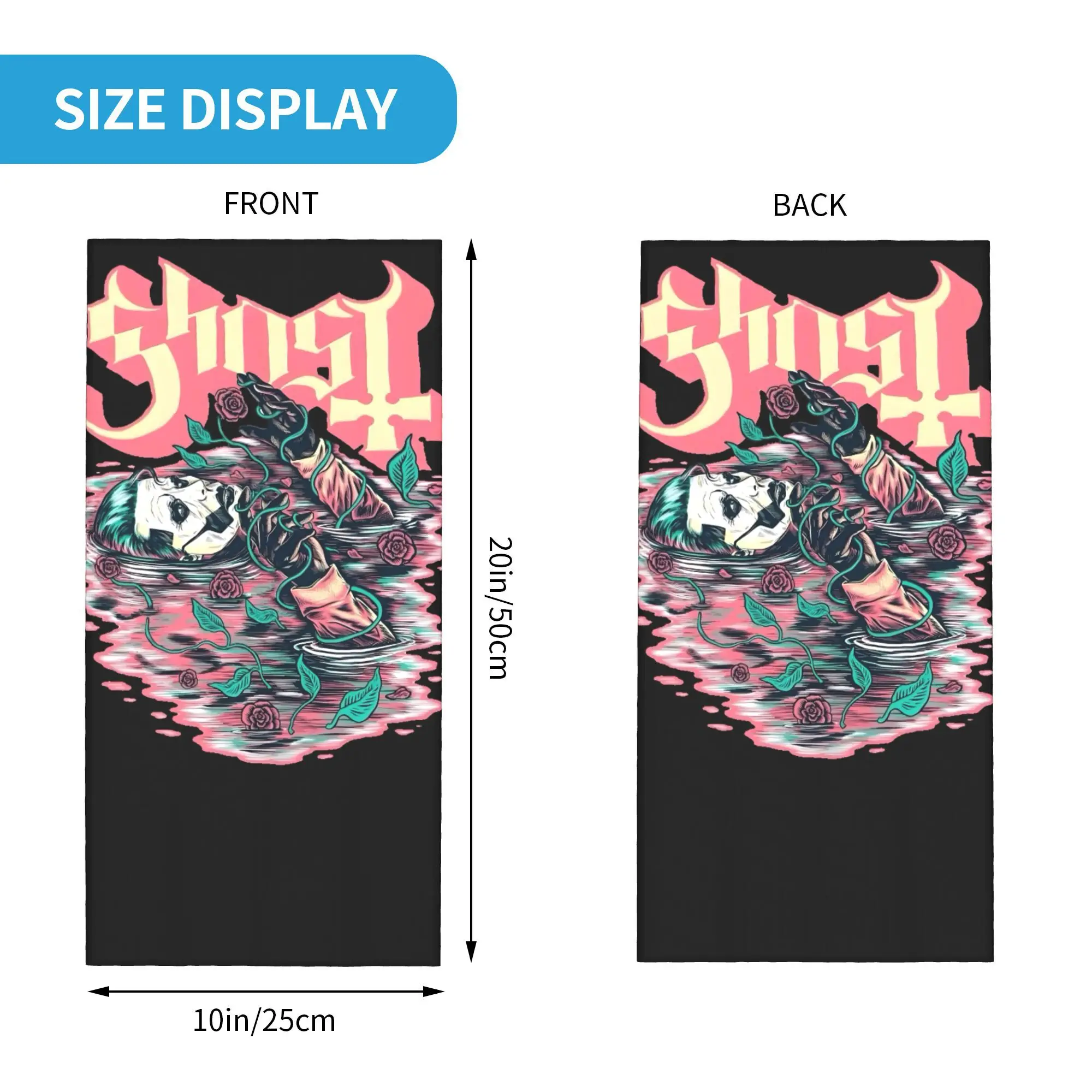 Custom G-Ghosts Rose ผ้าพันคอคอ Gaiter Windproof ผ้าพันคอผ้าพันคอผู้หญิงผู้ชาย Punk Headwear Tube Balaclava