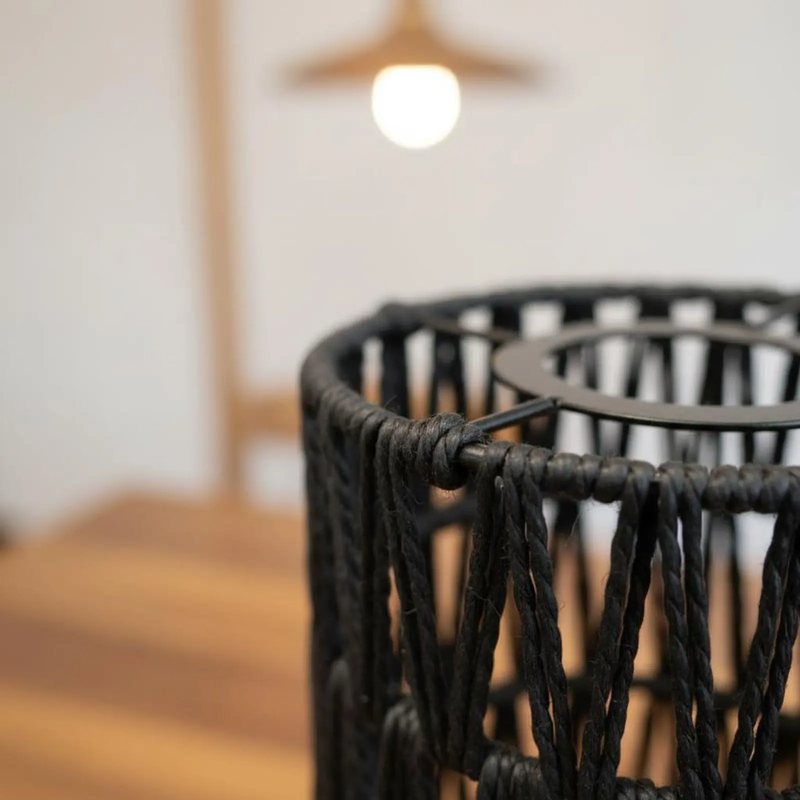 

Rope Hanging Lamp Shade New Chinese Design Handmade Rope Light Shade Woven Hanging Lampshade Creative Design for Restaurant