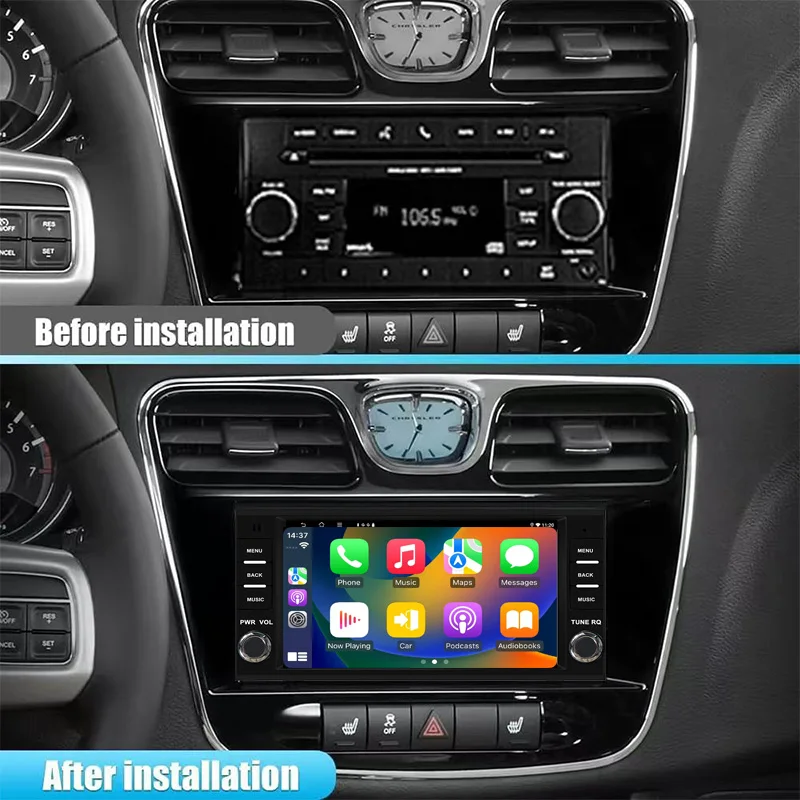 7”For Chrysler 200 2011-2014 Car Multimedia wireless Carplay Android Auto GPS stereo Radio Video Palyer Head Unit
