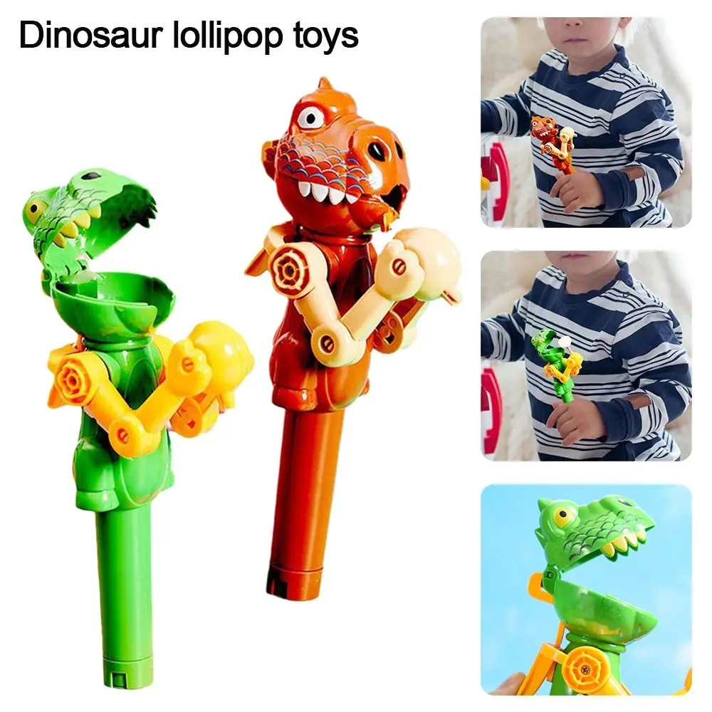 Creative Lollipop Robot Holder Novelty Dinosaur Shape Kids Toy Gift For Children Lollipop Candy Storage