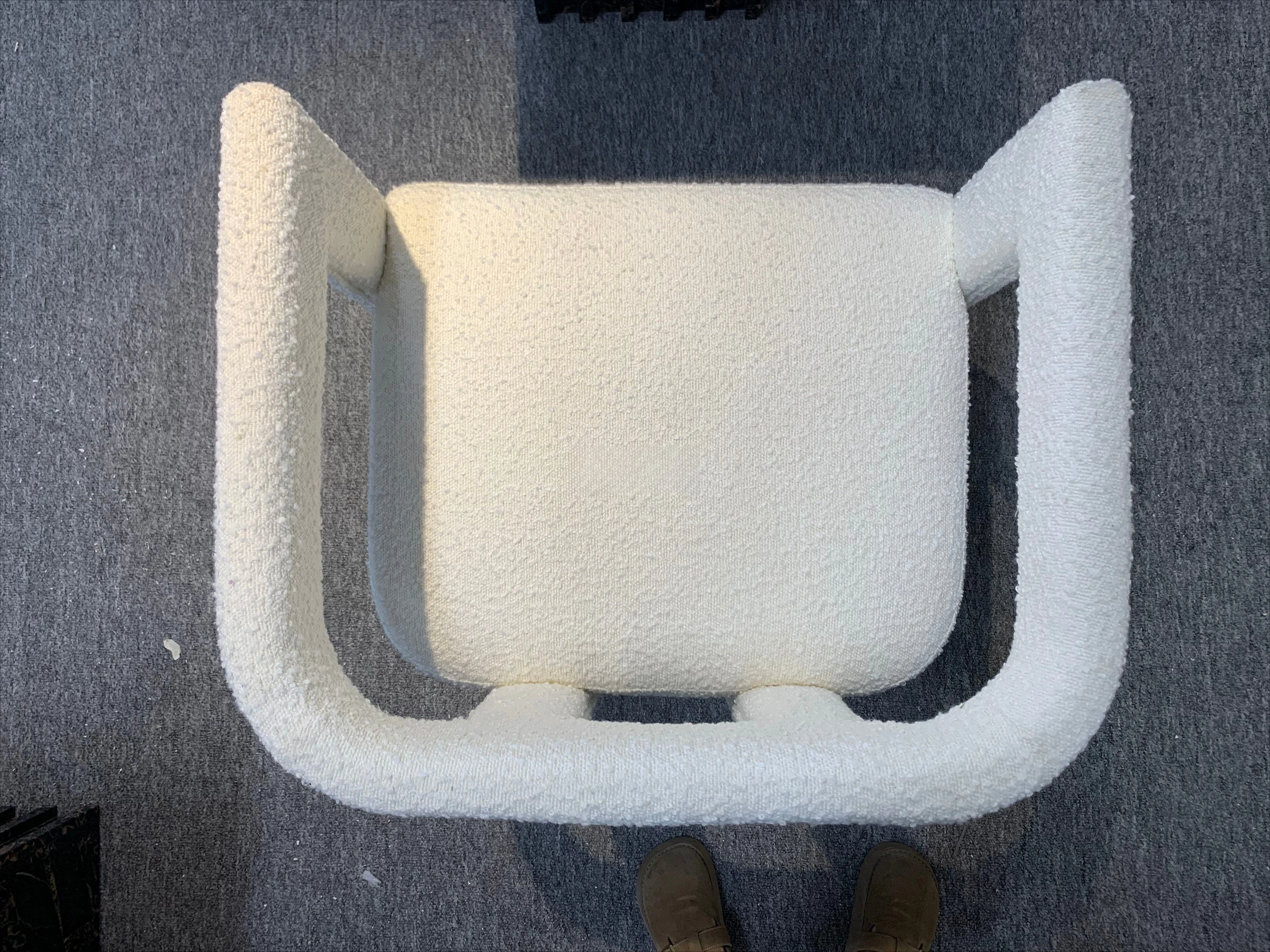 

Single Dining Room Furniture Modern Dining Chair New Design Cream White Beauty Salon Chair Luxury Boucle Chair for Dining Room