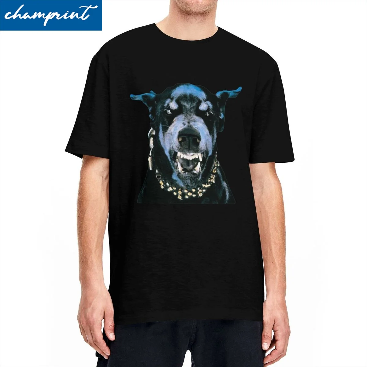 Scary Bulldog T-Shirt for Men Women Gabber Hardcore Hell Vintage 100% Cotton Tee Shirt Crew Neck T Shirts Gift Idea Clothing