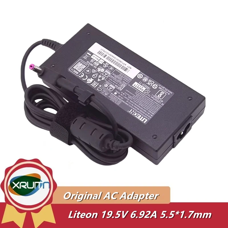 

Новый оригинальный OEM Liteon 19,5 В 6,92 А PA-1131-26 адаптер переменного тока зарядное устройство для Acer Nitro 5 AN517-52-52T3 17,3 "135 Вт блок питания для ноутбука