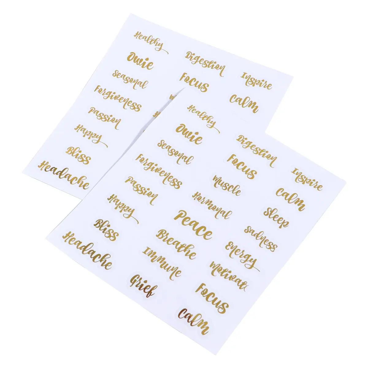 

5 Sheets Essential Oil Labels Waterproof Adhesive Stickers for Bottles ganization Decorative Tag Letter Stickers Folder Labels