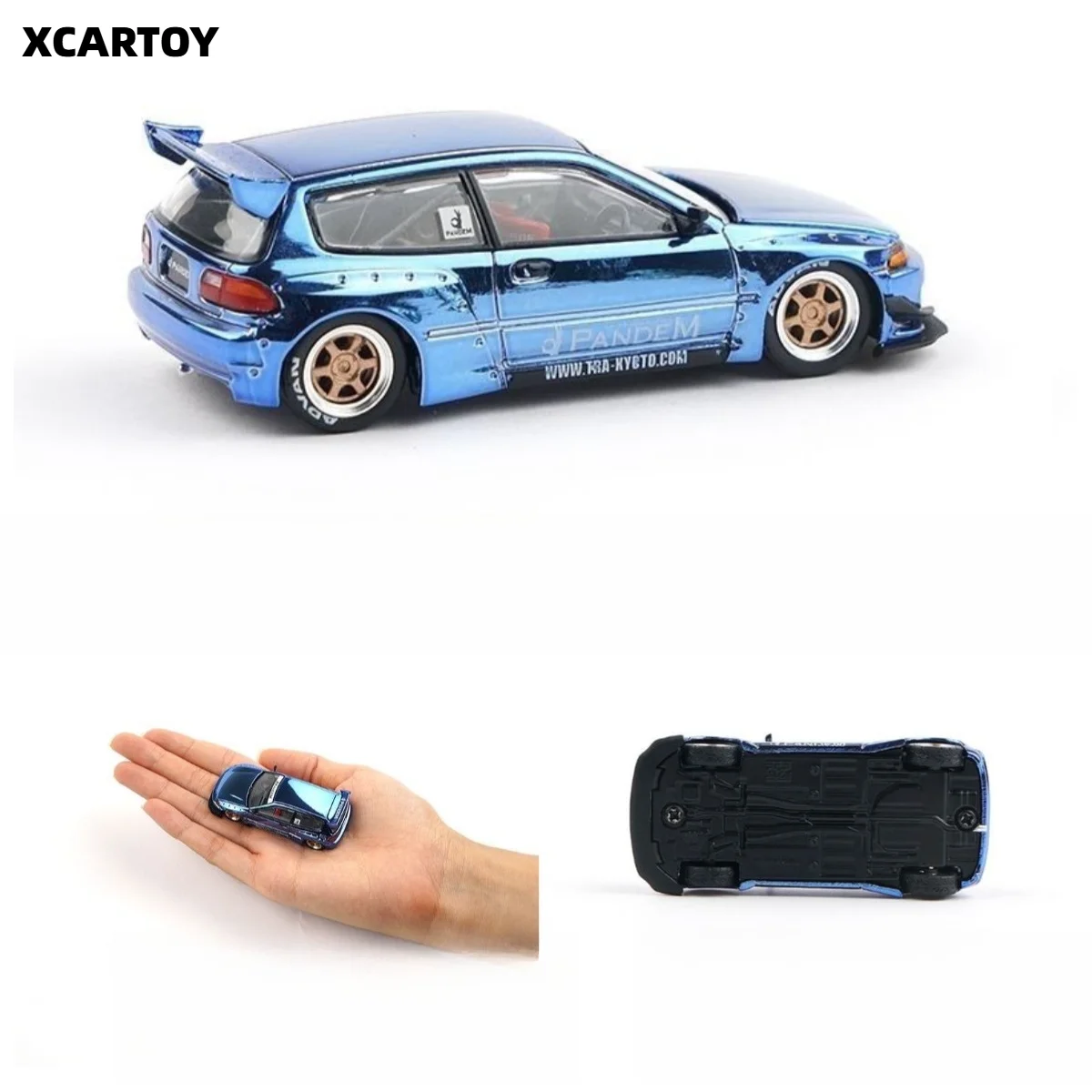 Xcartoys 1:64 Honda Civic EG6 Rocket Bunny Widebody Alloy Diecast Model Car JDM Collectible