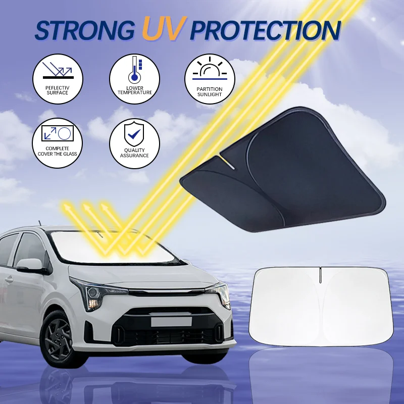 Car Sun Visor Front Windshield Sunshade Heat Insulation Summer Auto Accessories For KIA Picanto import Niro Optima