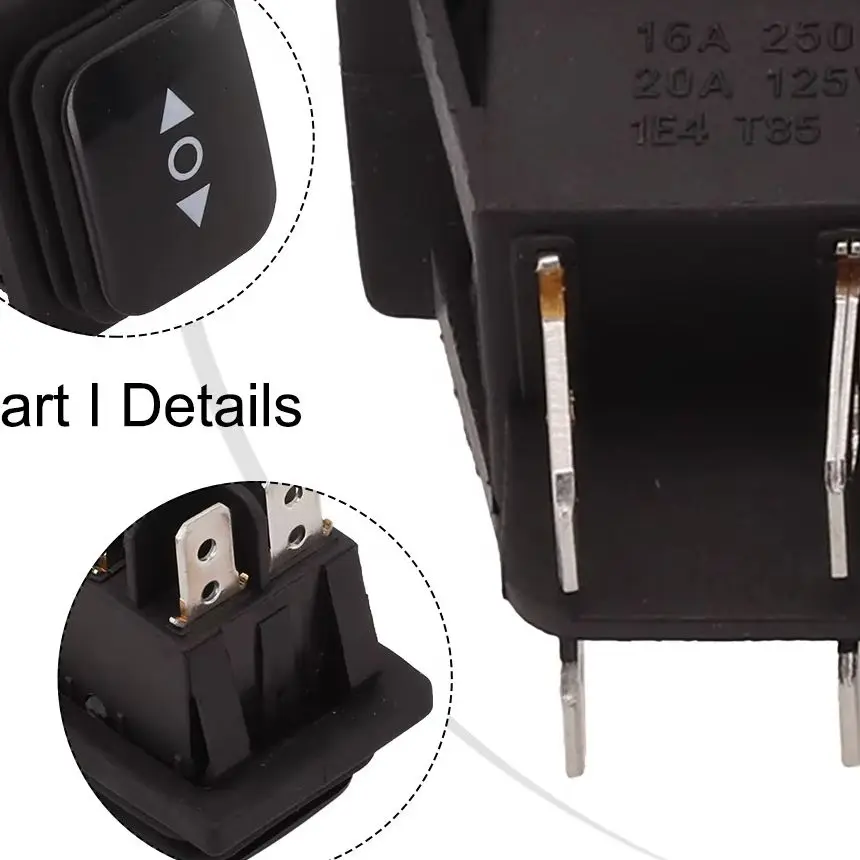 

6 Pin 3 Position Switch Momentary Polarity Reverse Switch For Electrical Projects Spring Back To Center Sturdy Construction