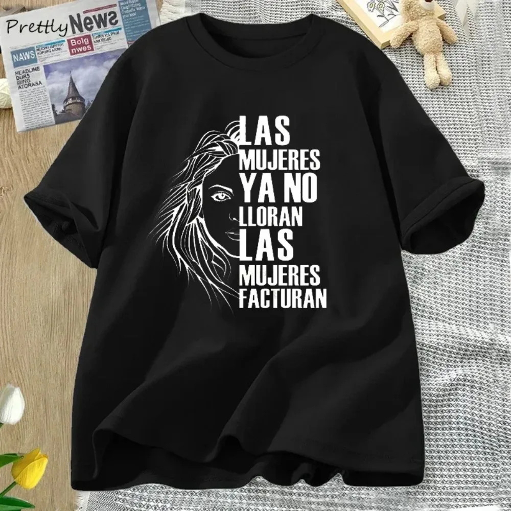 Shakira Las Mujeres Ya No Lloran T-Shirt Sommer Damen Don't Cry T-Shirt Zitate T-Shirts Mode Harajuku Kawaii T-Shirt Y2K Kleidung – Detail 7