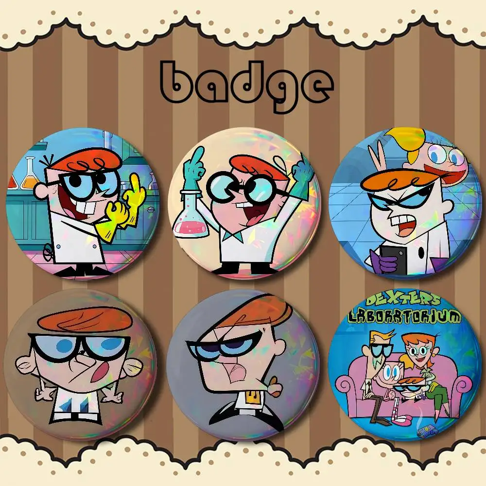 Cartoon D-Dexter's L-Laboratory For Badge Custom Cartoon Lapel Pin Metal Brooch Badges For Backpack Clothing Decoration