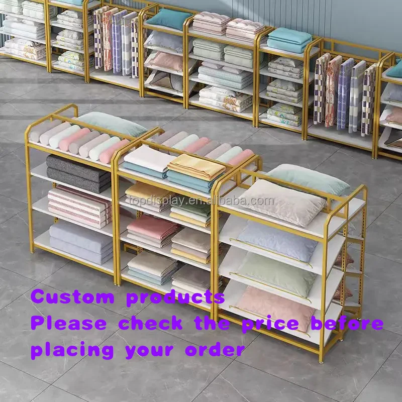 

custom.Household Bedding Display Shelf Furniture Scarf and Bed Sheet Display Stand Wooden Pillow Quilt Cover Storage Racks
