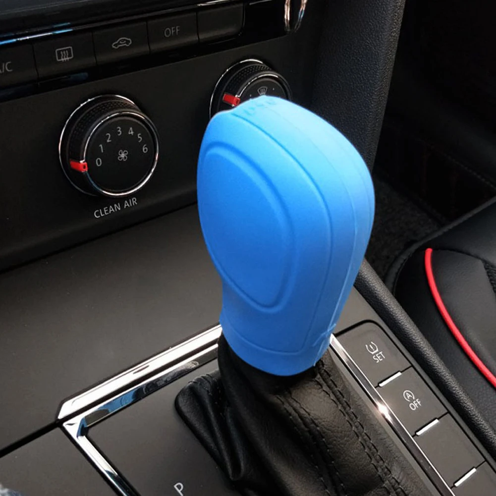 Car Silicone Automatic Gear Shift Knob Cover Antislip Shifter Knob Univeral Fit Shifter Handle Non-combustible Material