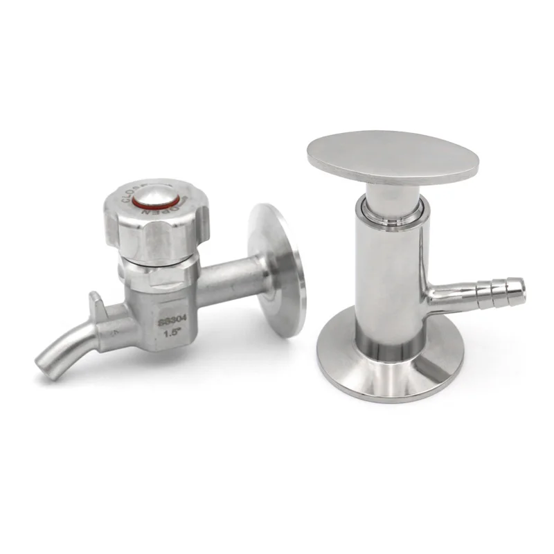 

Sanitary Beer Sampling Valve Tri Clamp 1/4"1/2" Bspt Thread 304 Stainless Steel 10mm Barb 50.5mm Ferrule 1.5" Homebrew