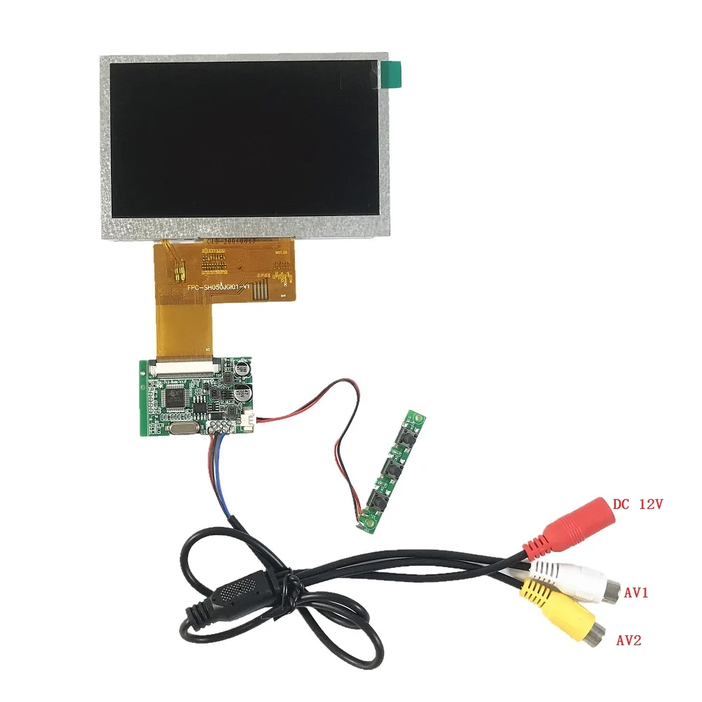 

4.3 inch TFT LCD display module kit 2AV 4.3" 480x272 for Reversing camera connection Monitoring