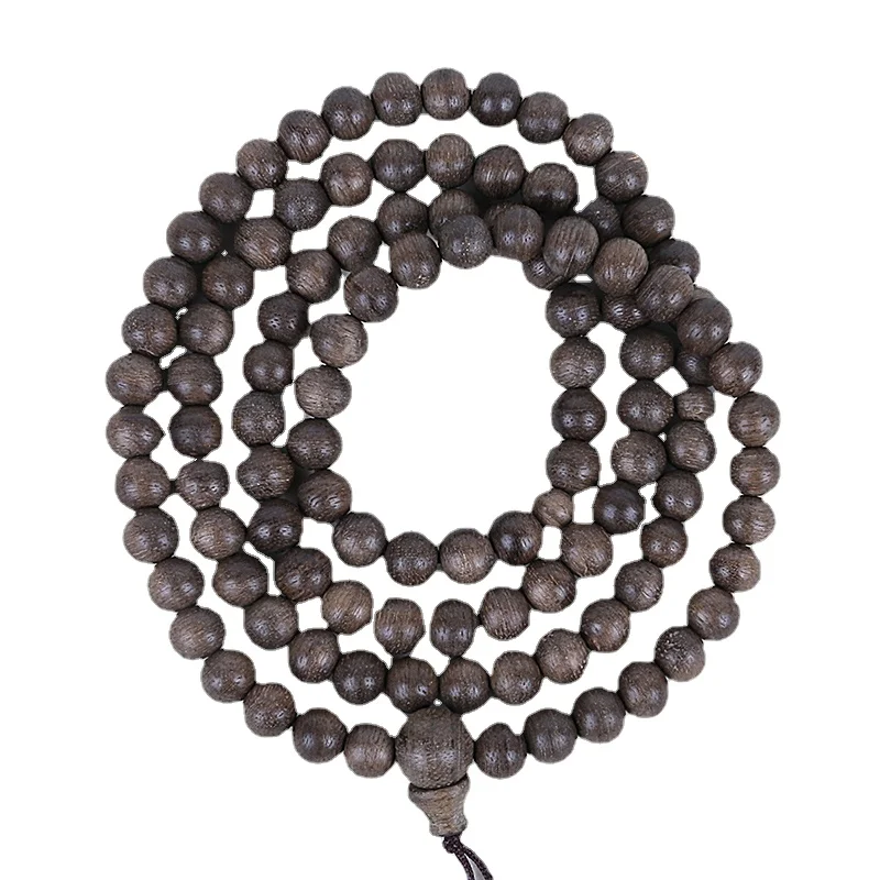 Natural Vietnam Nha Trang Agarwood Bracelet Fidelity 108 Beads Men's and Women's Necklaces Eaglewood Bracelet 6mm