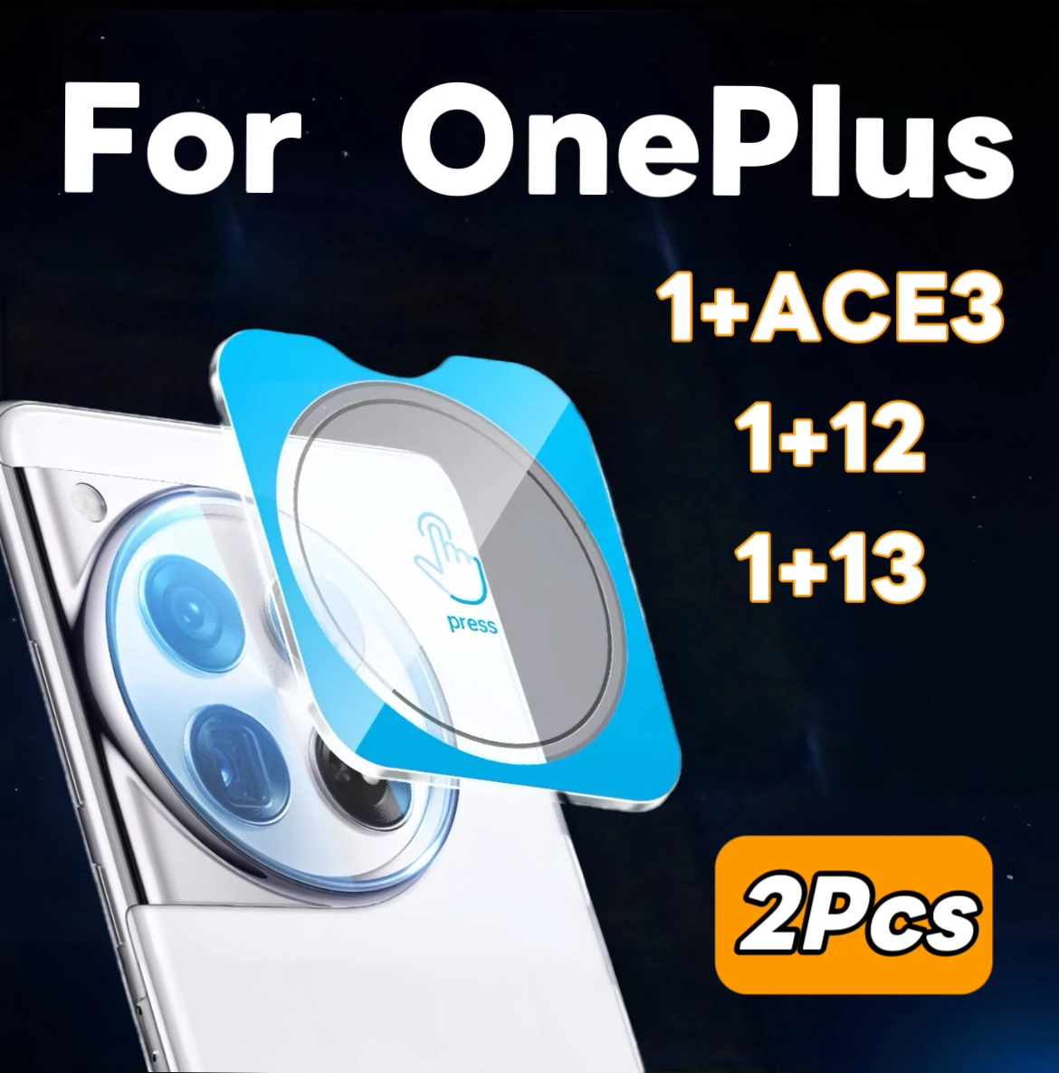 2 Stück Objektivschutzfolie für Oneplus 12 13 ACE 3-Serie-Telefone