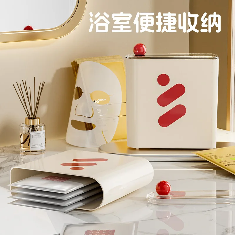 2025 جديد قناع الوجه صندوق تخزين سطح المكتب قناع الوجه تخزين الحمام منضدة الزينة الديكور صندوق قناع الوجه