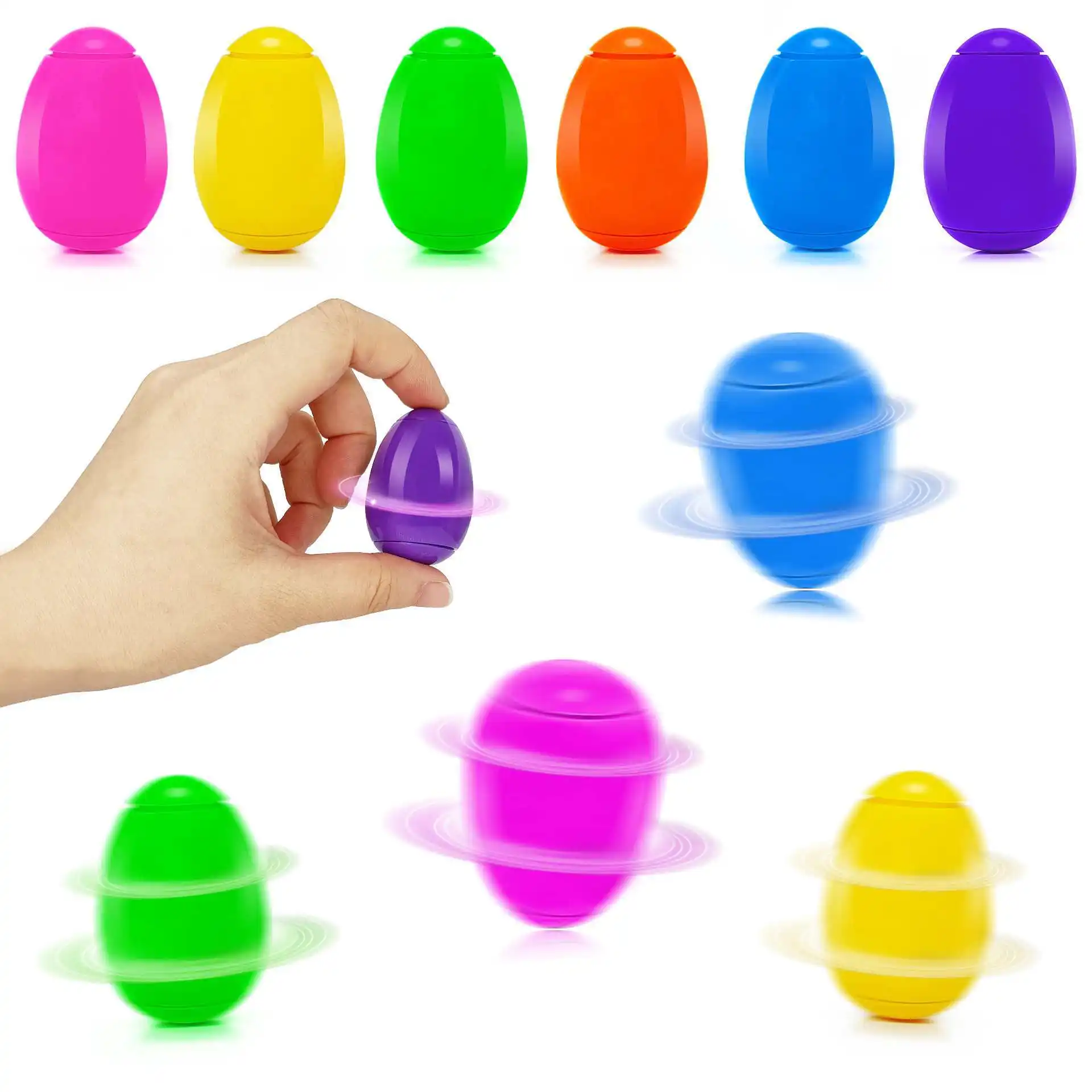 10 pezzi di uova di Pasqua Fidget Spinner giocattoli novità trottola festa di compleanno bomboniere regali premi in classe per bambini ragazzi ragazze