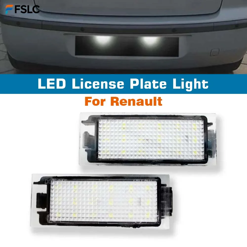 

⭐ Оригинальный ⭐ Светодиодные лампы для подсветки номерного знака Renault Laguna Master Megane Trafic MK3, 12В, белые, CANBUS