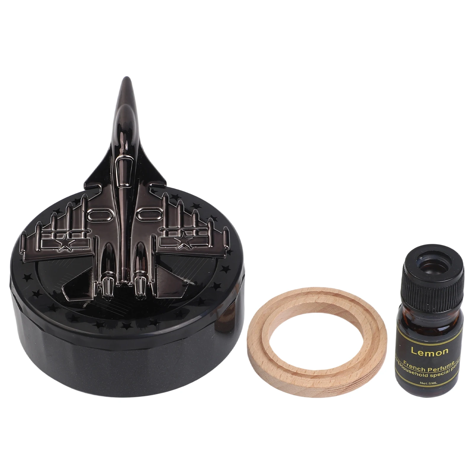 Rotating Solar Powered Diffuser Purifier for Cars with Unique Fighter Jet Style Simulated Model for Continuous Fresh Air