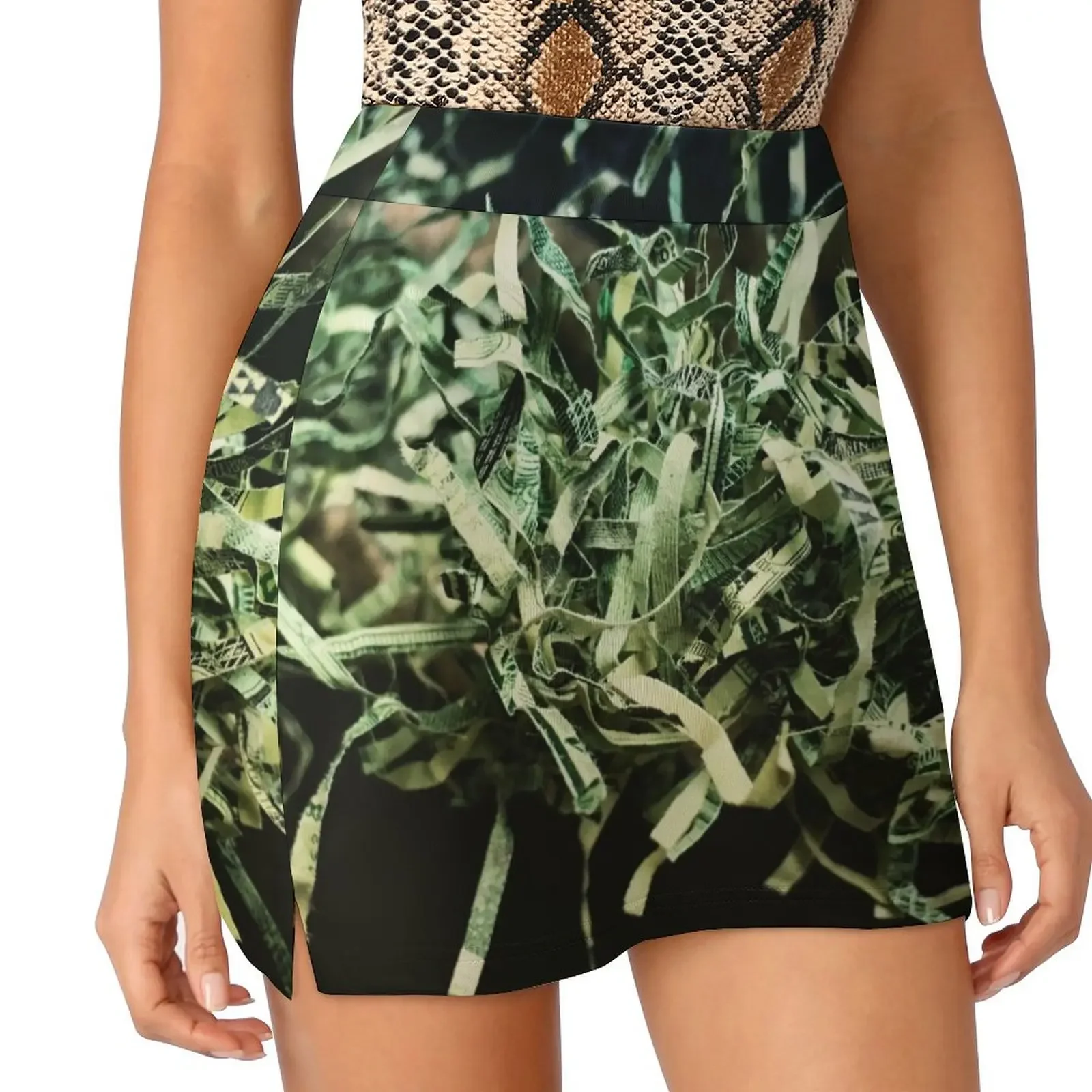 Shredded Money Tree Branch - Dow Money Trees Mini Skirt skirts for women 2024 women's stylish skirts new in dresses