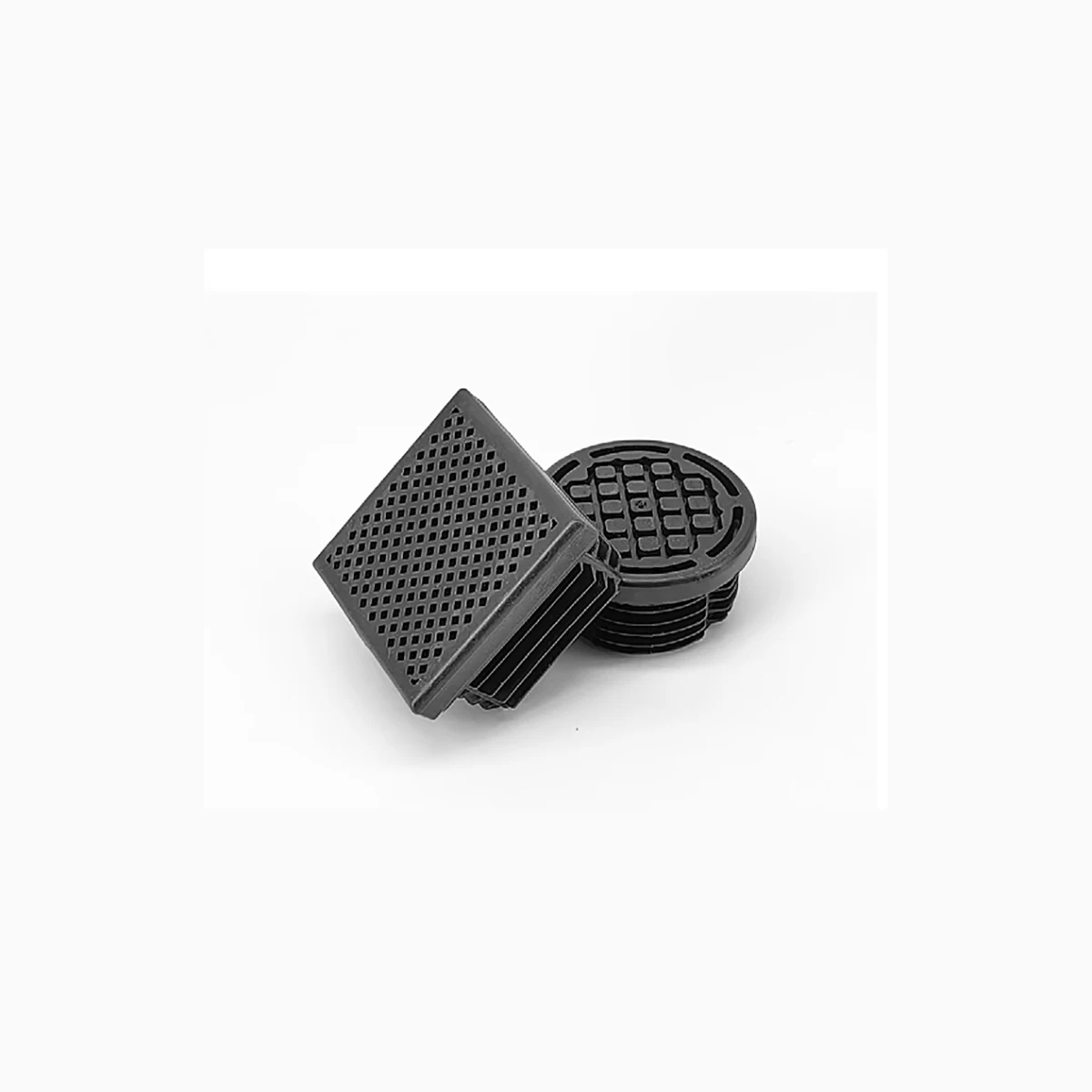 Round/Square Plastic Plug Stainless Steel Pipe Dust Cover Inside Table And Chair Furniture With Anti Slip Raised Foot Pads image 4