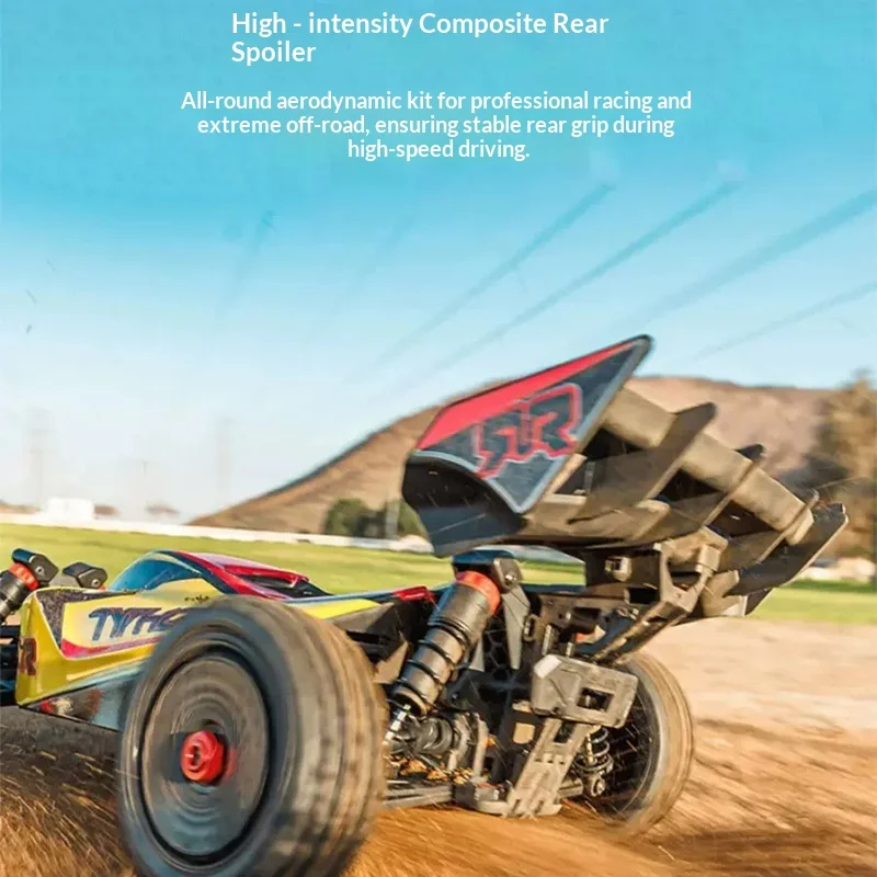 Arrma Typhon Mega 665 1 8 Scale 4Wd Brushed 2S Rc Electric Off Road Buggy Rtr With Large Rear Wing Hobby Remote Control Vehicle