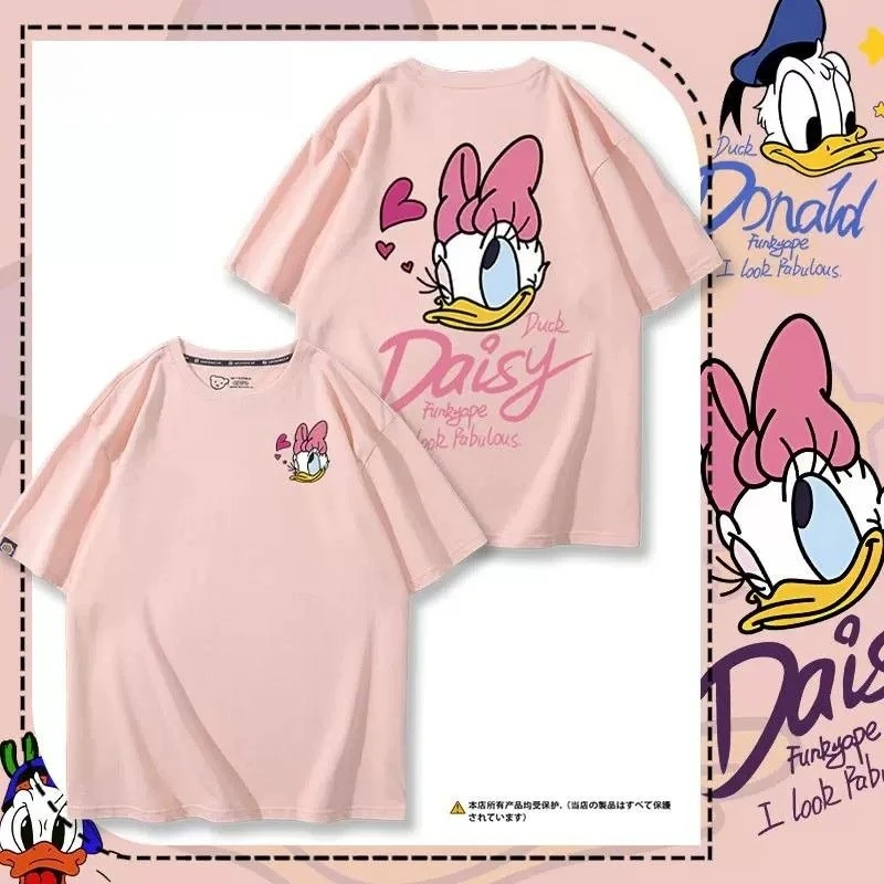 2025 جديد ديزني الأسرة الأسرة موضة الترفيه القطن الخالص تي شيرت ريترو شارع كلية نمط التنقل Y2K Harajuku نمط #1