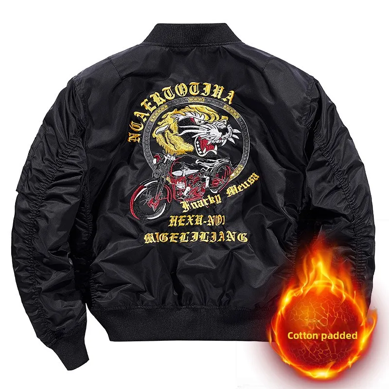 Thick Warm Men's jackets Pilot Winter Down Jacket Coat Parkas Motorcycle Ma-1 Aviator Male Baseball Bomber Padded Jackets HXY284