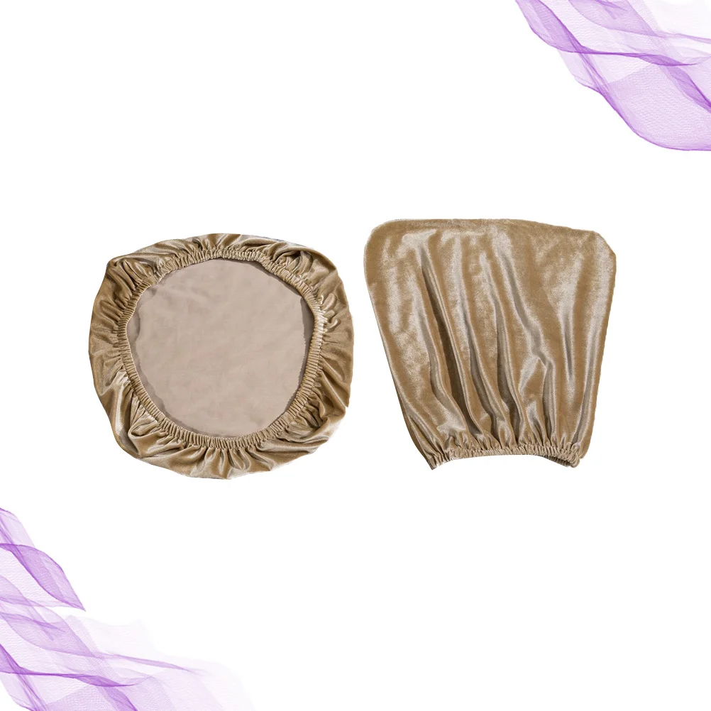 

Universal Chair Cover in Khaki Elastic Split Design for Seat and Back Easy Installation on Most Chairs Home Kitchen Office Event