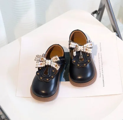 

Spring Autumn Children Cute Fashion Leather Shoes Kids Solid Color Soft Soled Shoes Girls Cartoon Rabbit Carrot Princess Shoes