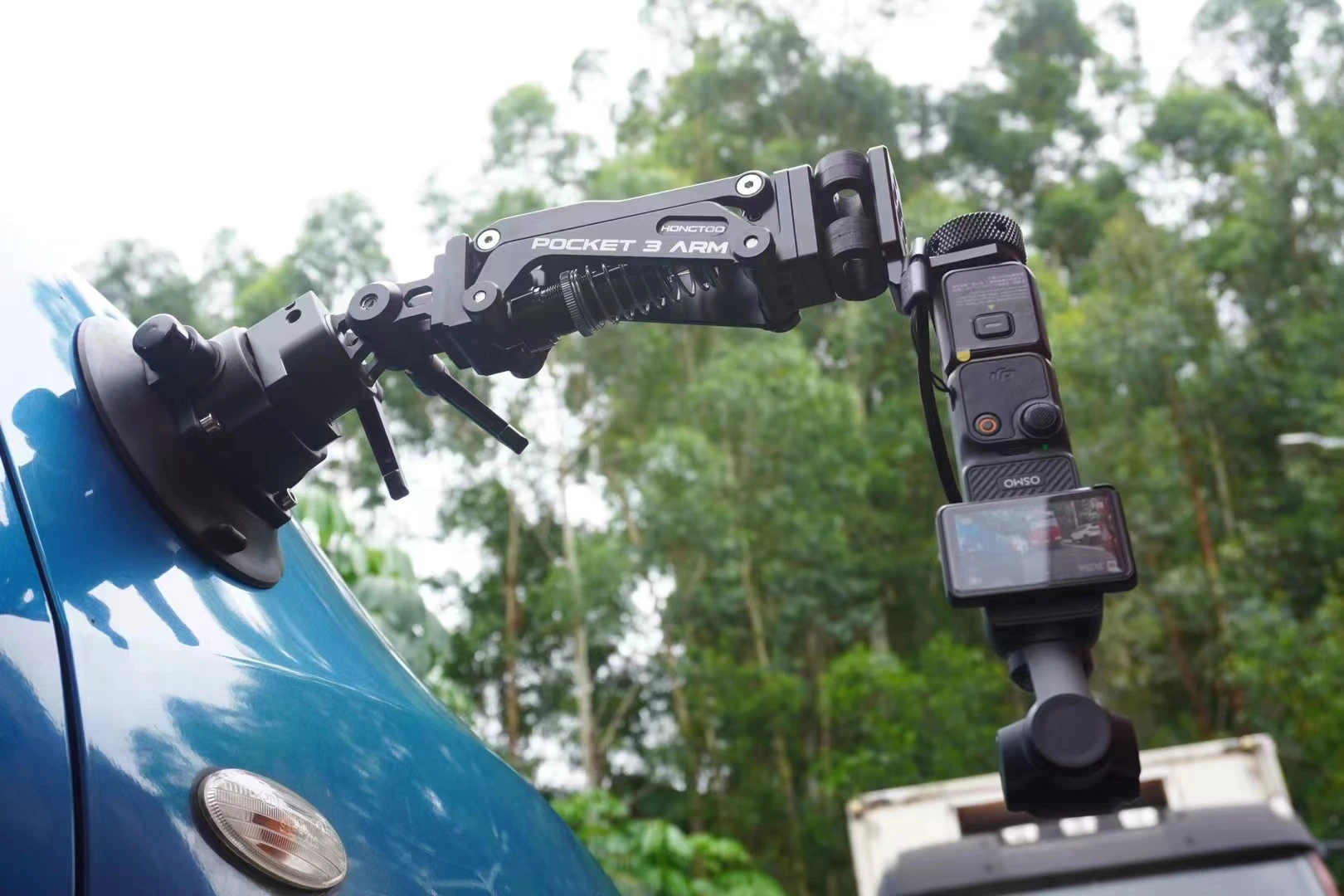 Car Stand Suction Cup Mount Stabilizer Z-Axis Gimbal Osmo Pocket 3 Camera Shock Arm