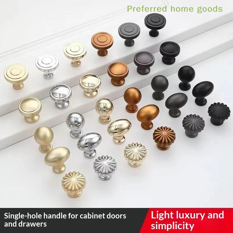 Aluminum Alloy Furniture Knobs Rustproof Matte Finish Stylish Look for Wardrobe Drawer Kitchen Cabinet Apartment Renovation