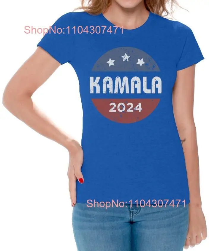 Dreamtees Kamala Harris for Presidant 2024 T Shirt Women Joe Biden Vote Ladies USA Election long or short sleeves