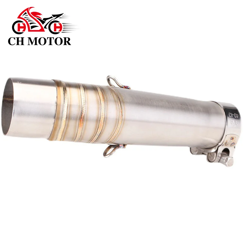 Motorrad Edelstahl Auspuff für Honda NC700 NC750 NC750X 2012-2017 – Endschalldämpfer mit Verbindungsrohr zum Aufstecken