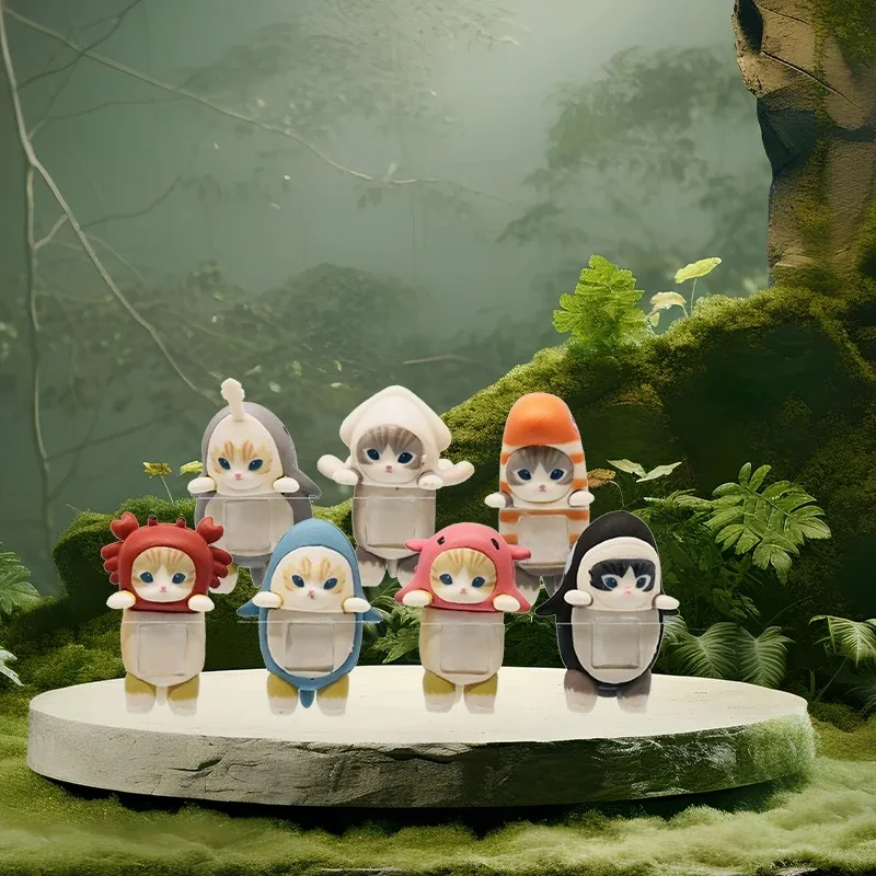 2026 모푸샌드 고양이 블라인드 박스 히퍼스 액션 피규어 귀여운 미스터리 장난감 인형 선물 어린이 장식 콜라보레이션 컬렉션