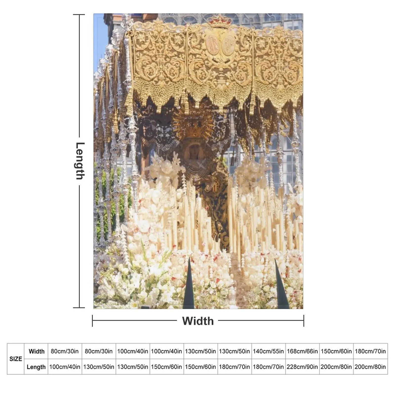 Esperanza de Triana, Sevilla, Semana Santa 2022 Throw Blanket couch cozy soft plush fuzzy picnic outdoor blanket