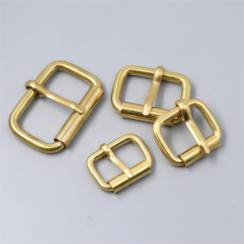 1pcs Brass Heel Bar Buckle End Bar Roller Buckle Rectangle Single Pin for Leather Craft Bag Belt Strap Webbing 3sizes available