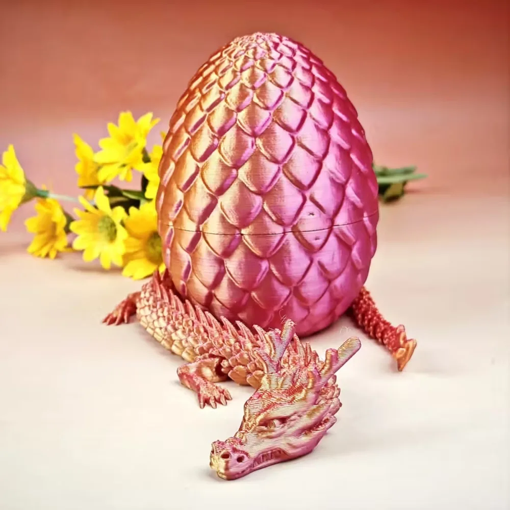 ثلاثية الأبعاد التنين الصيني الصغير مفاجأة البيض المنقولة المشتركة منضدية الديكور تحصيل الهدايا والألعاب المنزل التنين مفصلية #4
